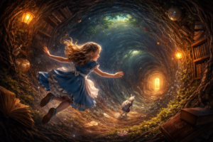 Alice in Wonderland Rabbit Hole Quote 1