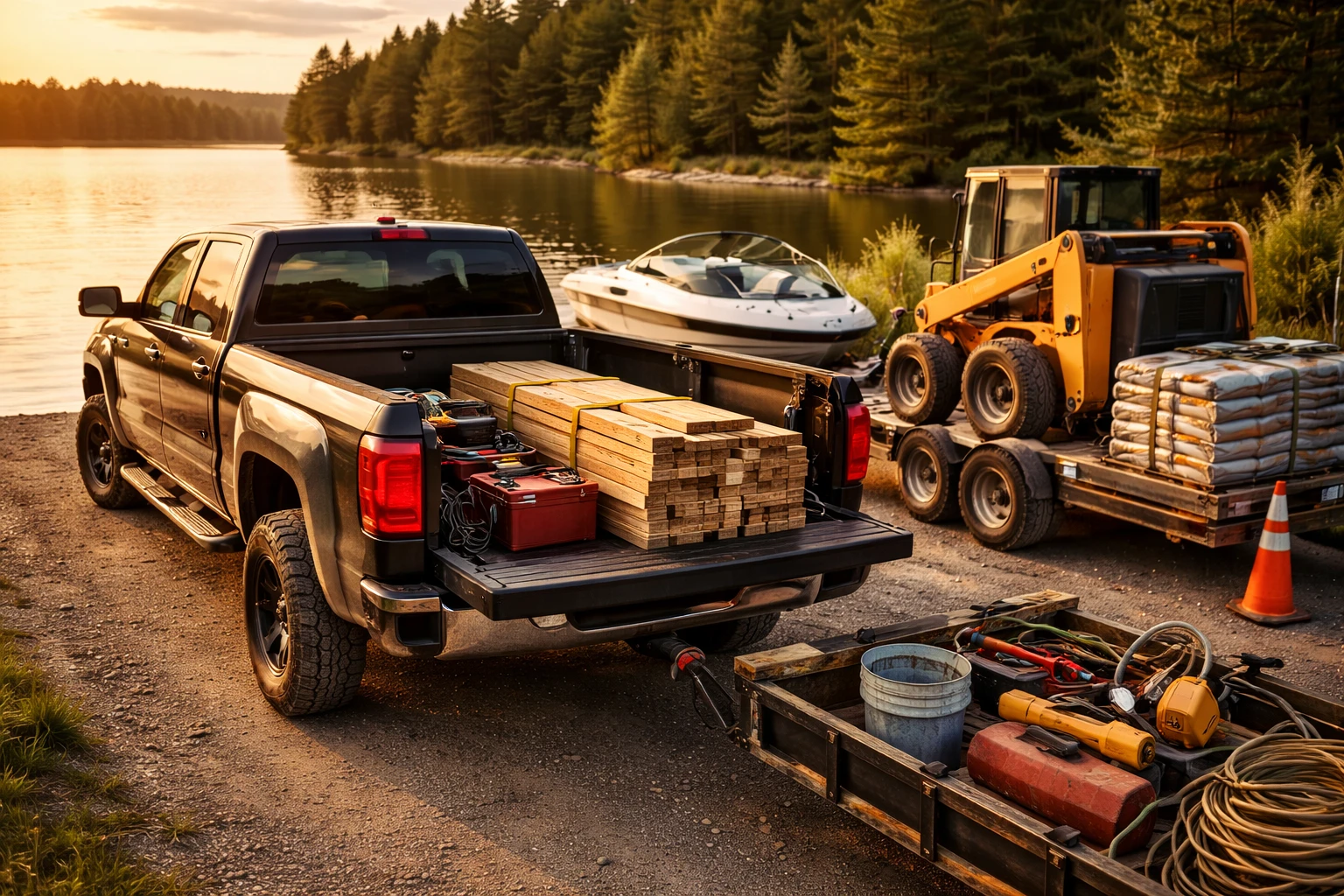 Man Driving Pickup Truck 1